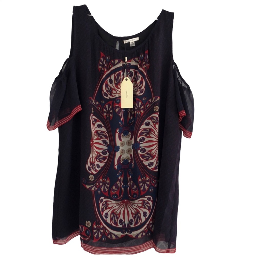 Sophie Max Studio Lydie cold‎ shoulder Art Deco top